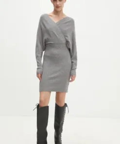 Rochie culoarea gri Answear Lab mini mulata