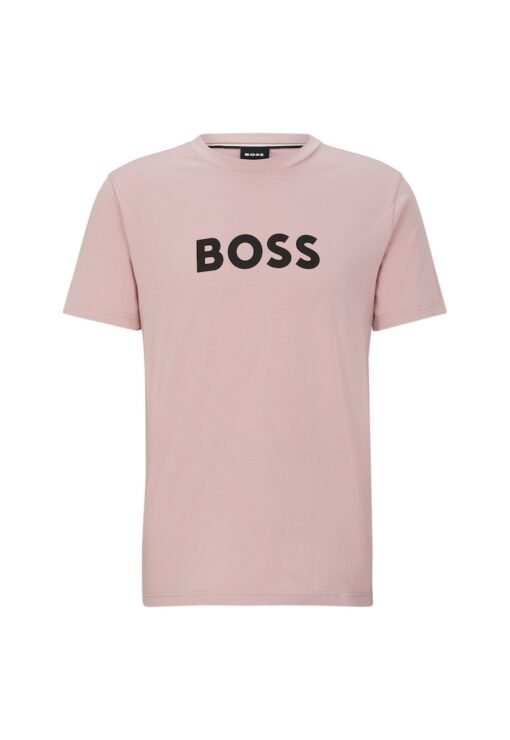Tricou cu decolteu rotund si logo