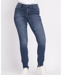 Blugi skinny cu talie medie