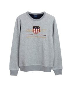Bluza de trening cu decolteu la baza gatului si logo brodat