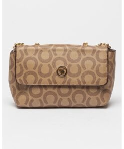 Geanta crossbody cu model si bareta din lant